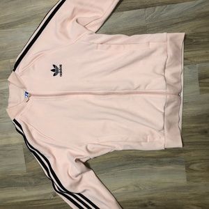 Adidas Pink Black Strip Jacket
